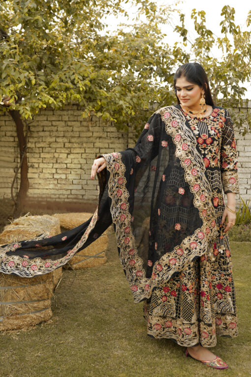 BLACK Rose Maxi Embroidery