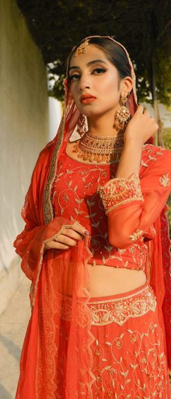 Rameen Red Lehnga