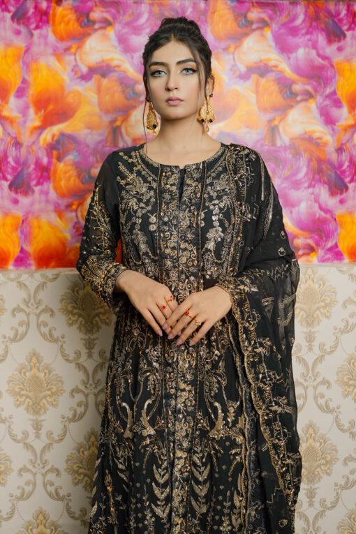 GOWN BLACKWOOD CRINKLE CHIFFON