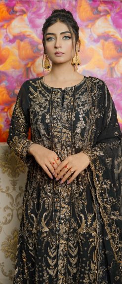 GOWN BLACKWOOD CRINKLE CHIFFON