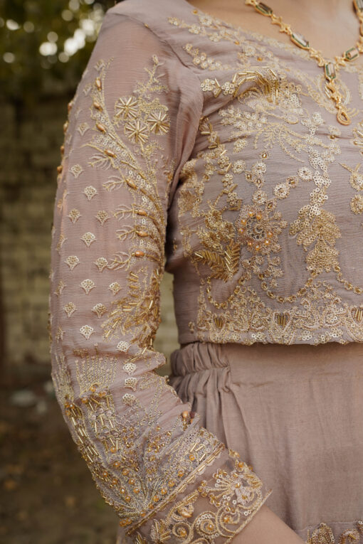 Lehnga Blackwood Chiffon Dusty Rose - Image 7