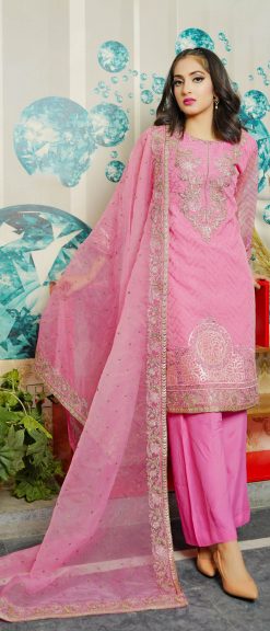 Hot Pink Sequence Embroidery