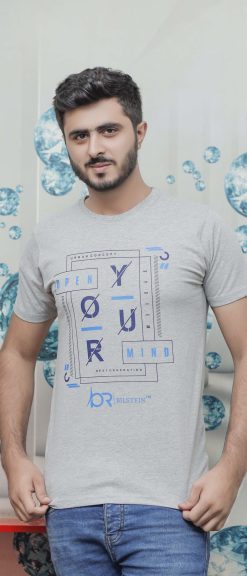 Slogan Print Open Your Mind Graphic Tee Shirt