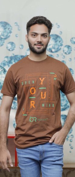 Slogan Print Open Your Mind Graphic Tee Shirt