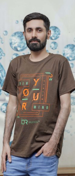 Slogan Print Open Your Mind Graphic Tee Shirt