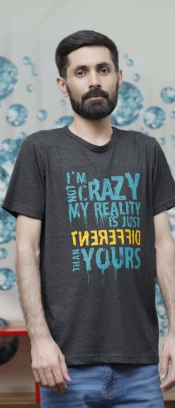 T-Shirt SLOGAN PRINT IM NOT CRAZY