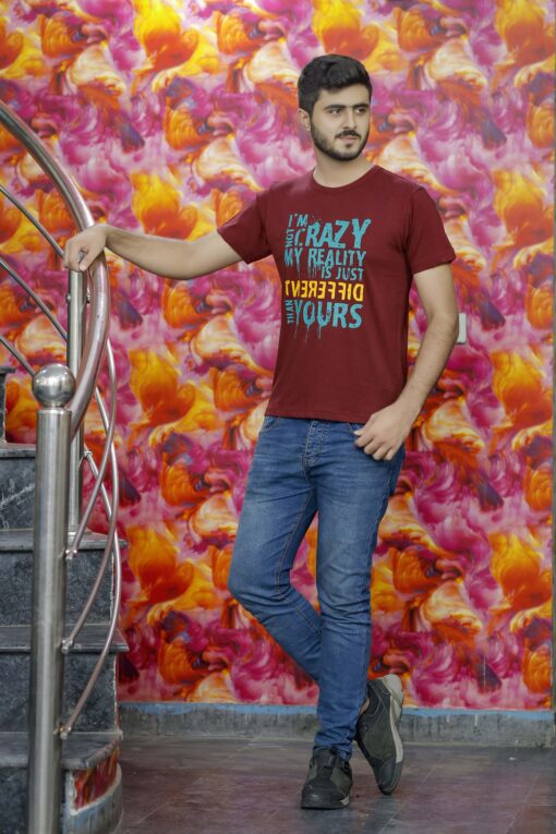 T-Shirt SLOGAN PRINT IM NOT CRAZY - Image 2