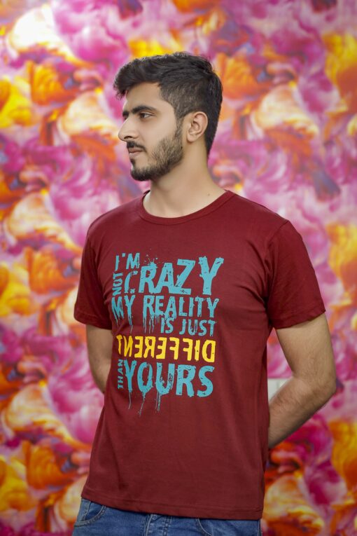 T-Shirt SLOGAN PRINT IM NOT CRAZY