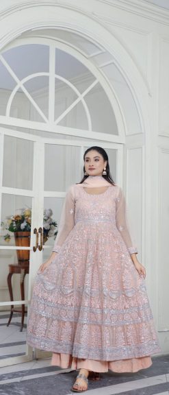 Pink  Organza Maxi