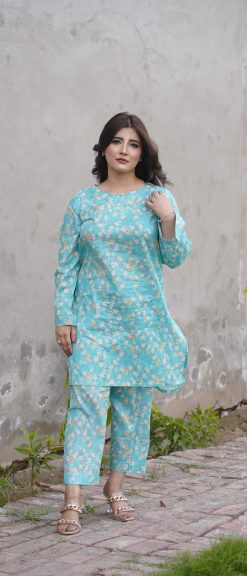 Digital Print Lawn Dress-BR8015