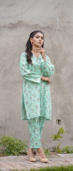 Digital Print Lawn Dress-BR8018