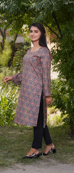 Digital Print Lawn Dress-BR8007