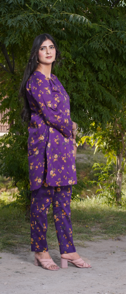 Digital Print Lawn Dress-BR8014