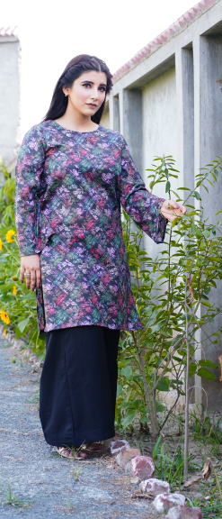 Digital Print Lawn Dress-BR8011