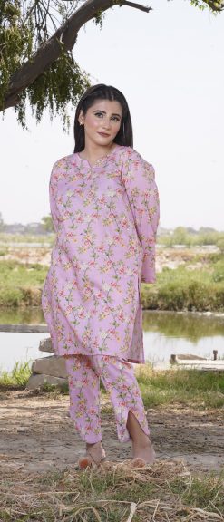 Digital Print Lawn Dress-BR8026